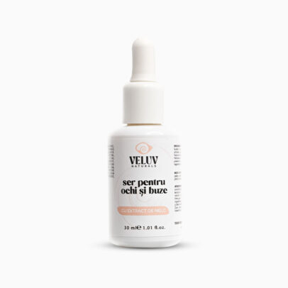 Ser pentru ochi și buze Veluv Naturals – produs natural cu extract de melc pentru hidratare și luminozitate