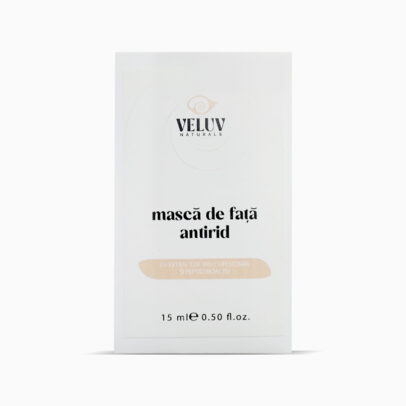Mască de față antirid Veluv Naturals cu extract de melc liposomal și peptid bioactiv, 15 ml